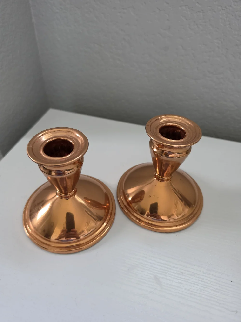 Vintage Coppercraft Guild Taper Candle Holders - Pair